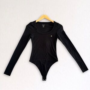 American Eagle Outfitters Black Ribbed Bodysuit